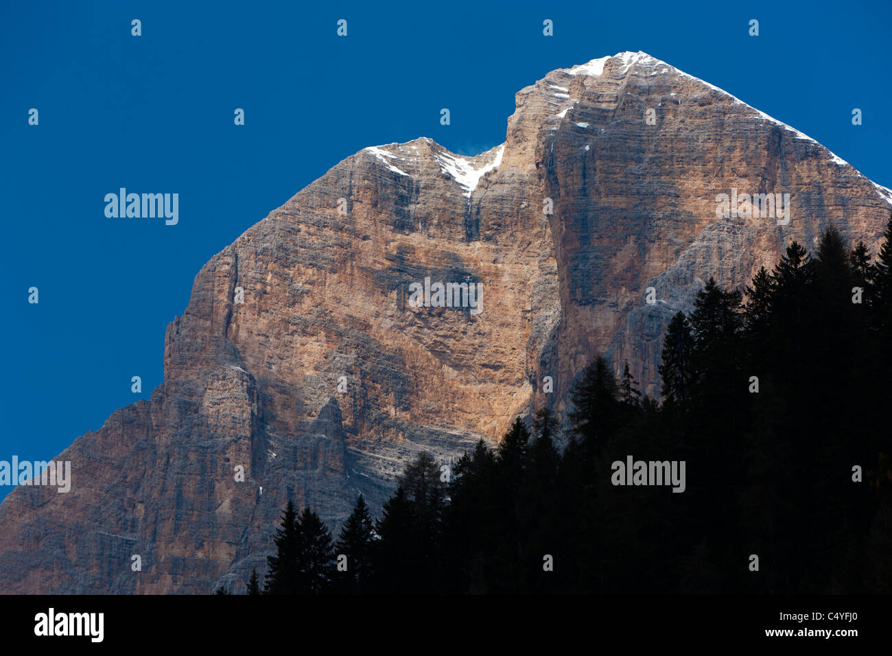 Mt. Tofana di Mezzo, Pocol in der Nähe von Cortina D'Ampezzo, Vento, Dolomiten, Italien, Europa Stockfoto