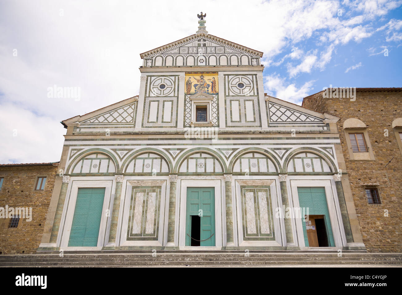 San Miniato al Monte in Florenz Stockfoto