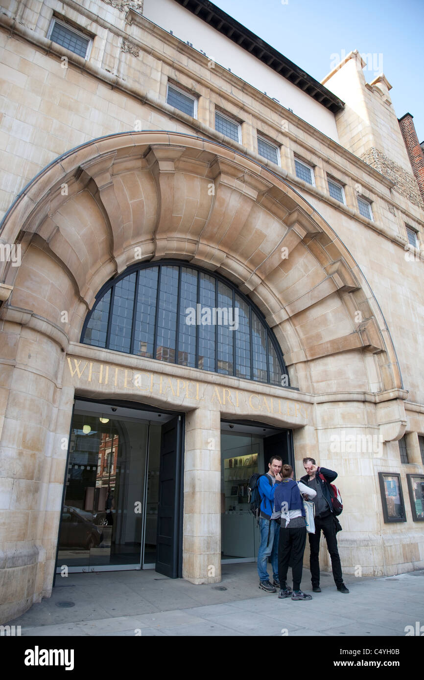 Haupteingang der Whitechapel Art Gallery in London, Großbritannien Stockfoto