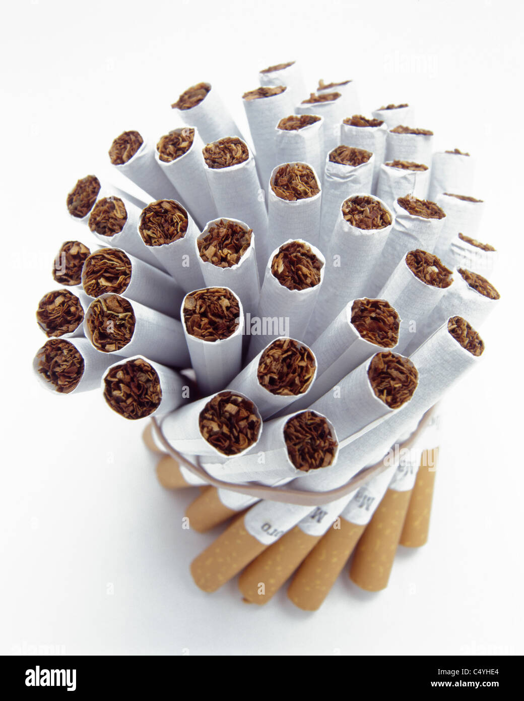Ein Bündel von neuen Tabak-Zigaretten Stockfoto