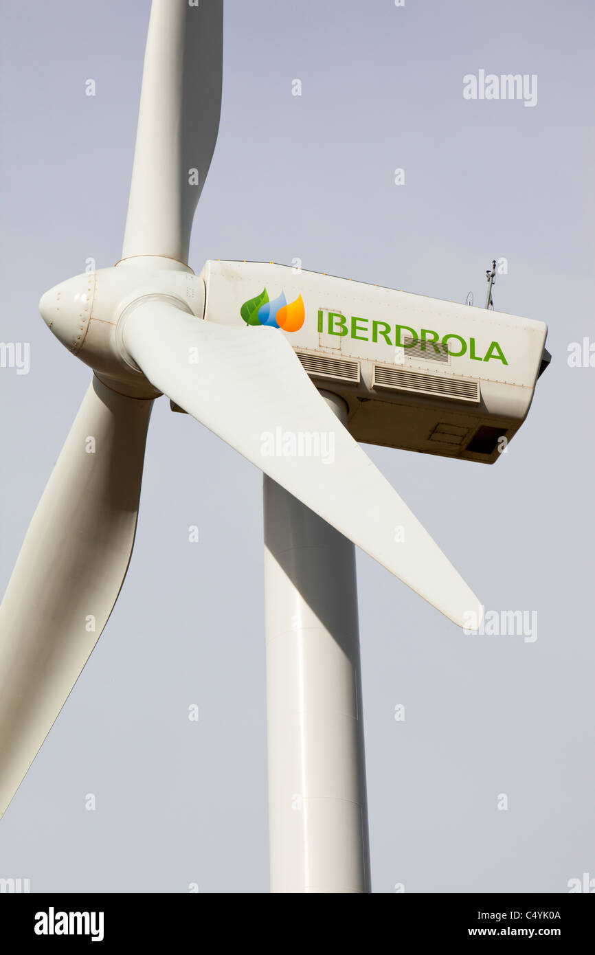 Ein Windpark in der Nähe von La Calahorra in Andalusien, Spanien. Stockfoto