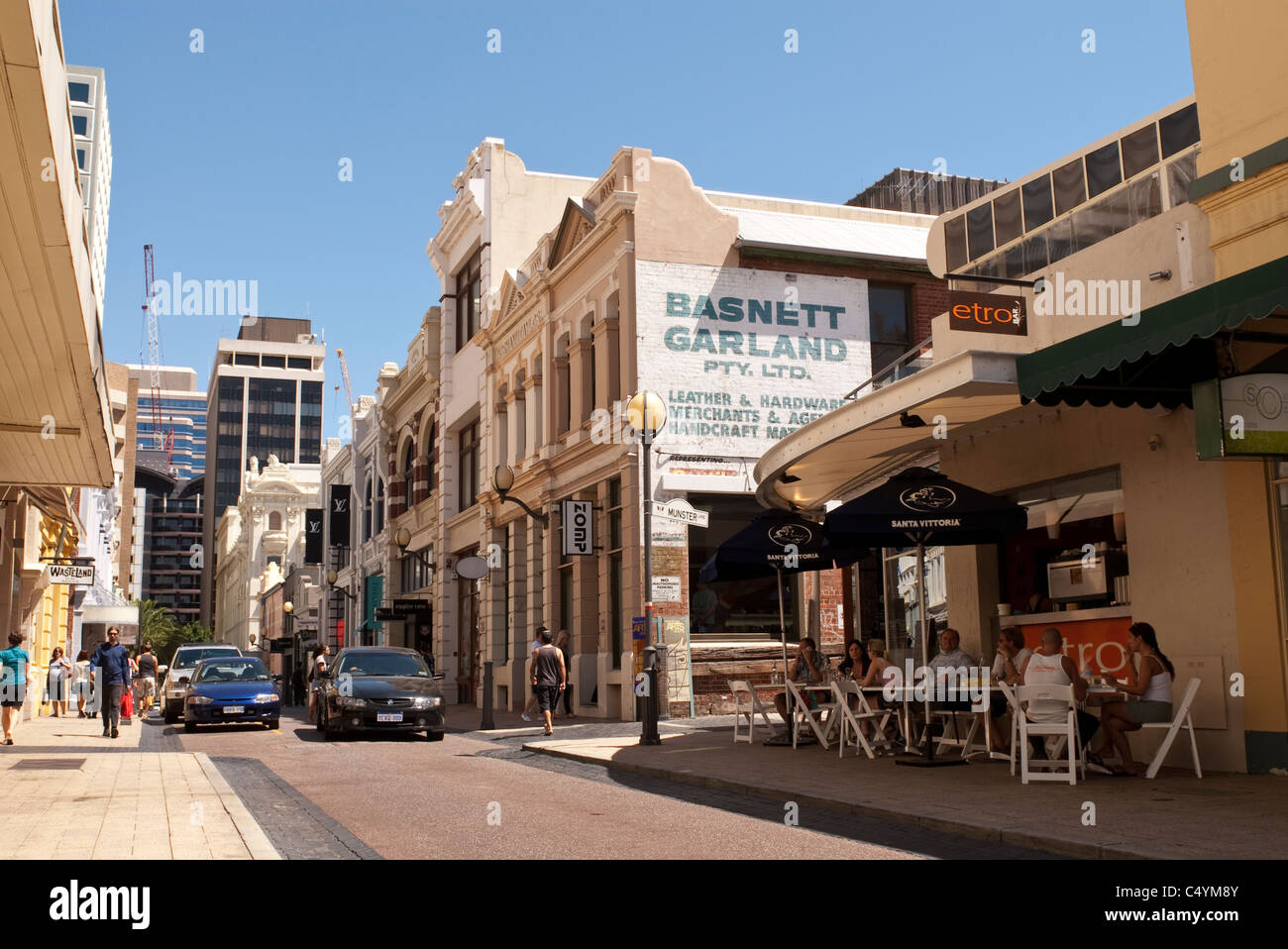 Historischen Altbauten in King Street, Perth, Western Australia Stockfoto