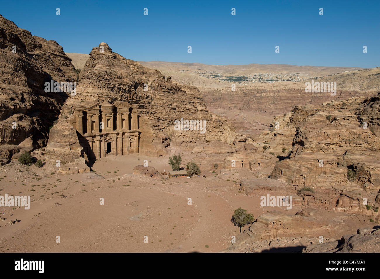 Petra, Jordanien. Antike Stätte der Stadt von Nabatäer bewohnt.  Jetzt zum Weltkulturerbe. Kloster, Al Dier Stockfoto
