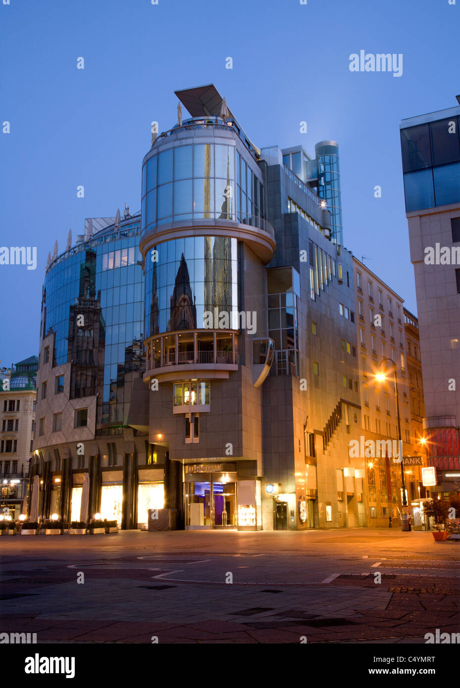 Wien - moderne Architektur im Zentrum Stockfoto