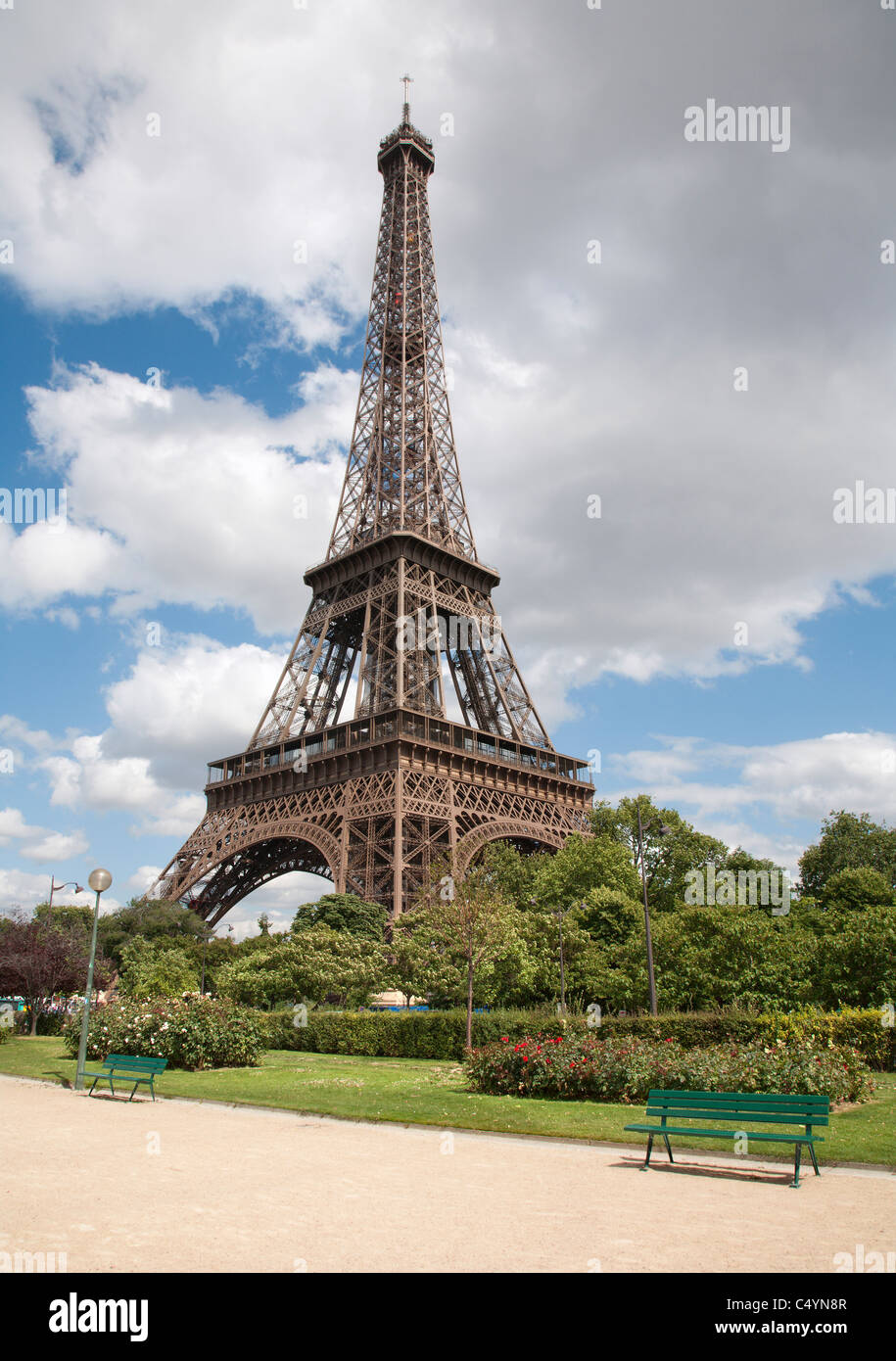 Paris - Eiffelturm von riverside Stockfoto
