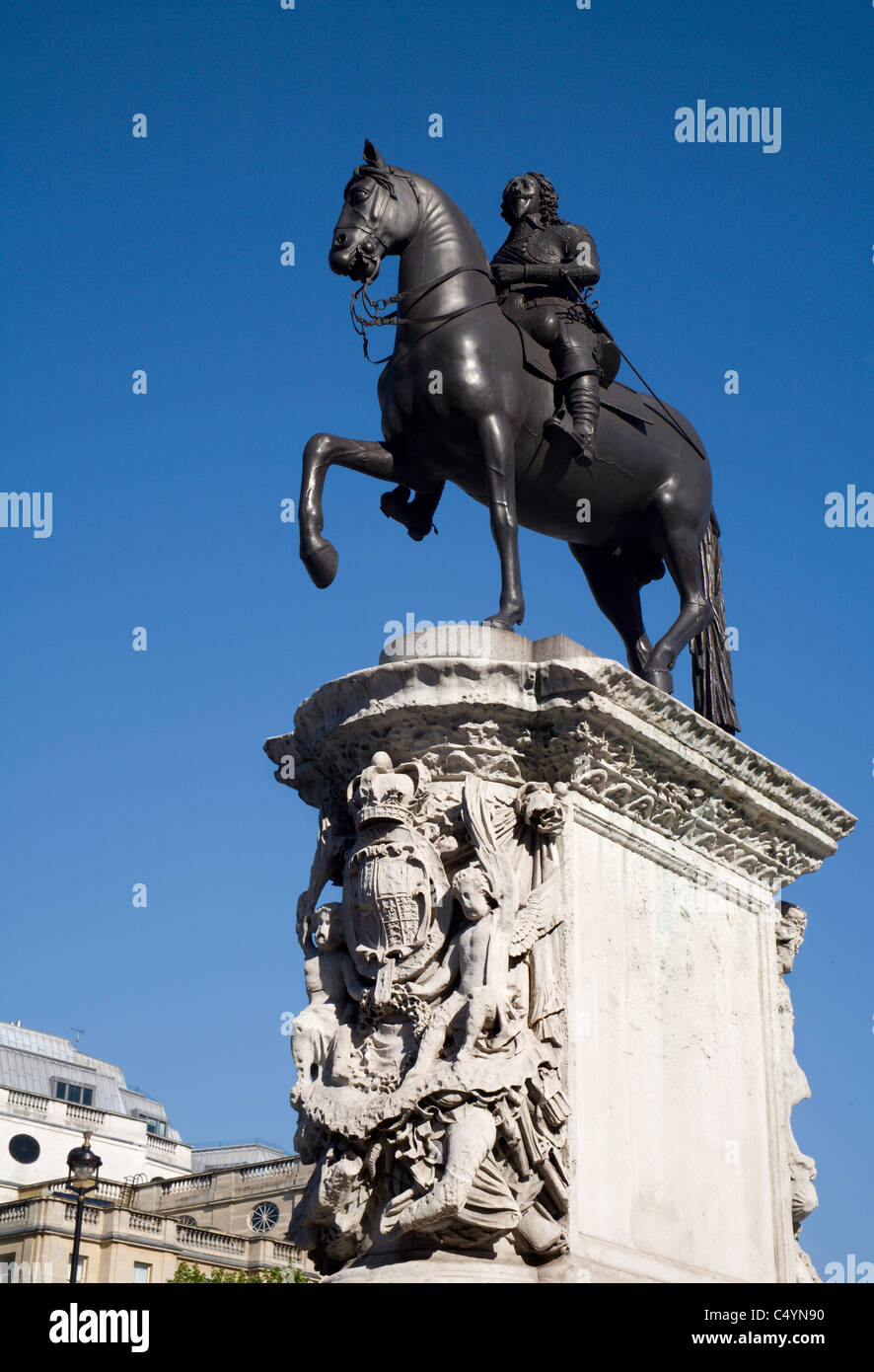 London - Statue von König Charles I - Trafalgar Square Stockfoto