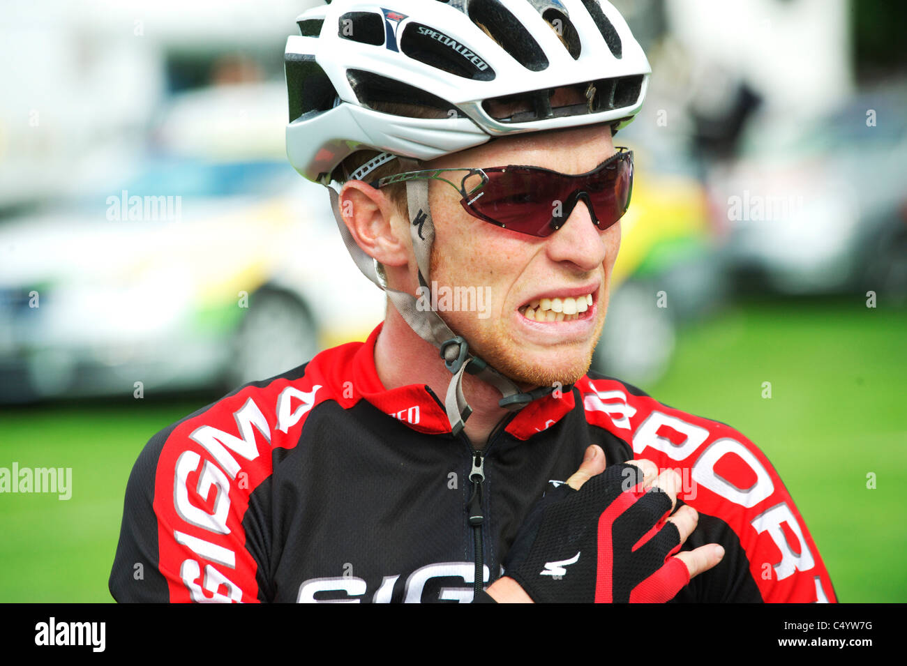 Pro Radfahrer für britische Team Sigma Sport IG Markets während der 2010 Tour of Britain Stockfoto