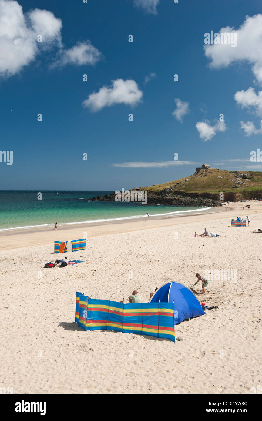 Porthmeor Beach, St. Ives Cornwall Stockfoto