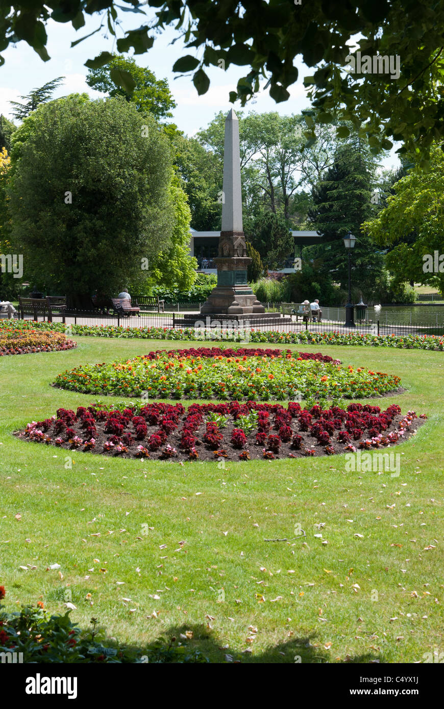 Jephson Gärten in der Regency Ort Leamington Spa in Warwickshire, UK Stockfoto