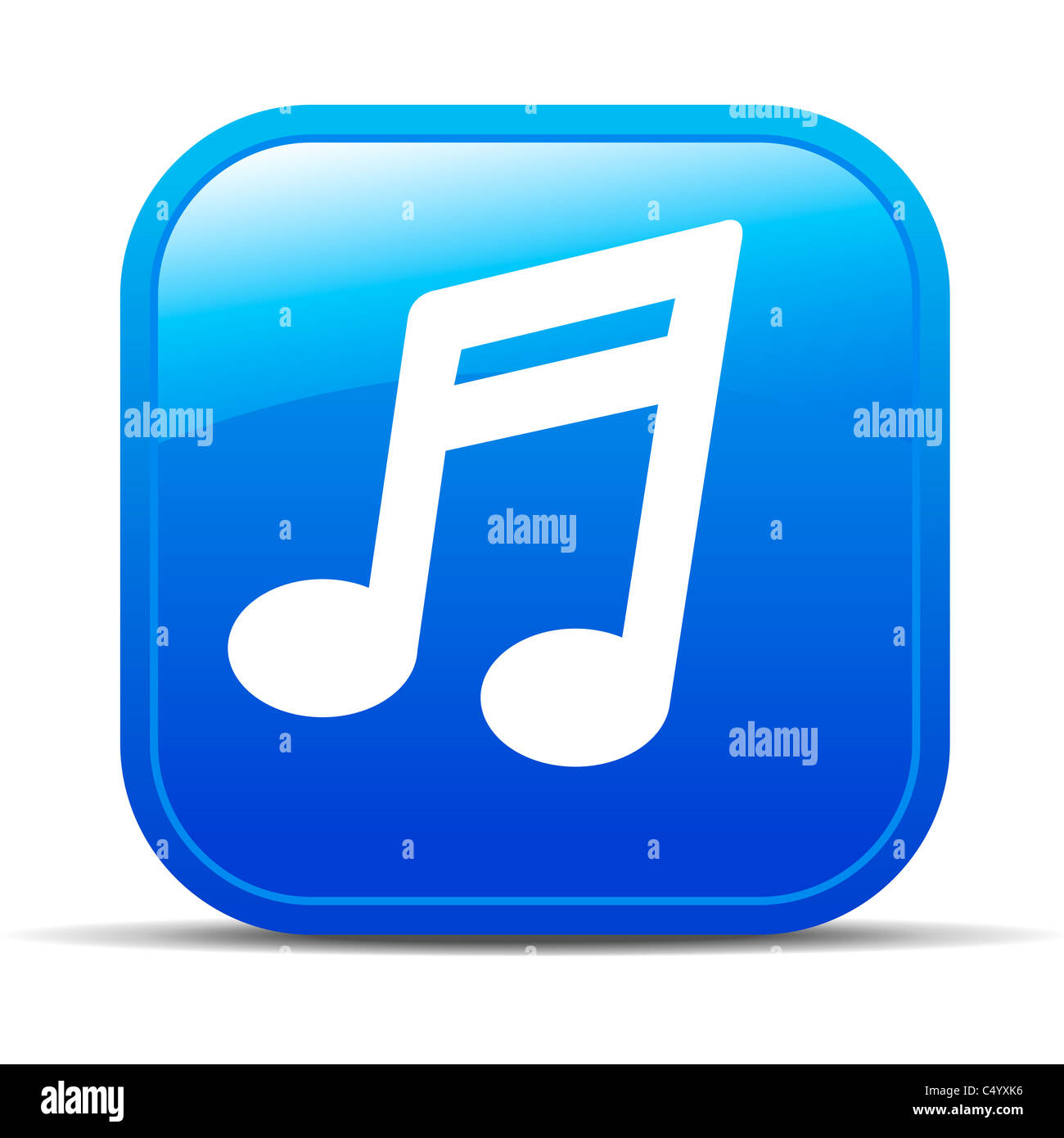 Musik-Internet-Button Icon Stockfoto