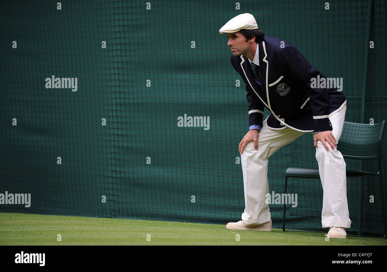 LINIENRICHTER WIMBLEDON TENNIS CHAMPIONSHIPS WIMBLEDON TENNIS CHAMPIONSHIPS WIMBLEDON LAWN TENNIS CLUB WIMBLEDON ENGLAND 20 Juni Stockfoto