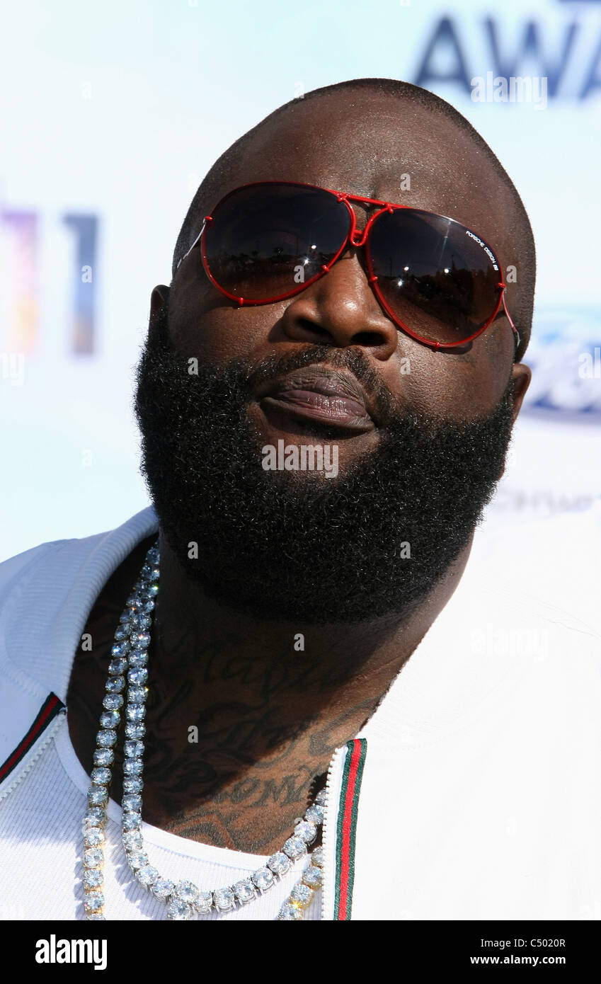 RICK ROSS BET AWARDS 2011 Ankünfte DOWNTOWN LOS ANGELES Kalifornien USA 26 Juni 2011 Stockfoto