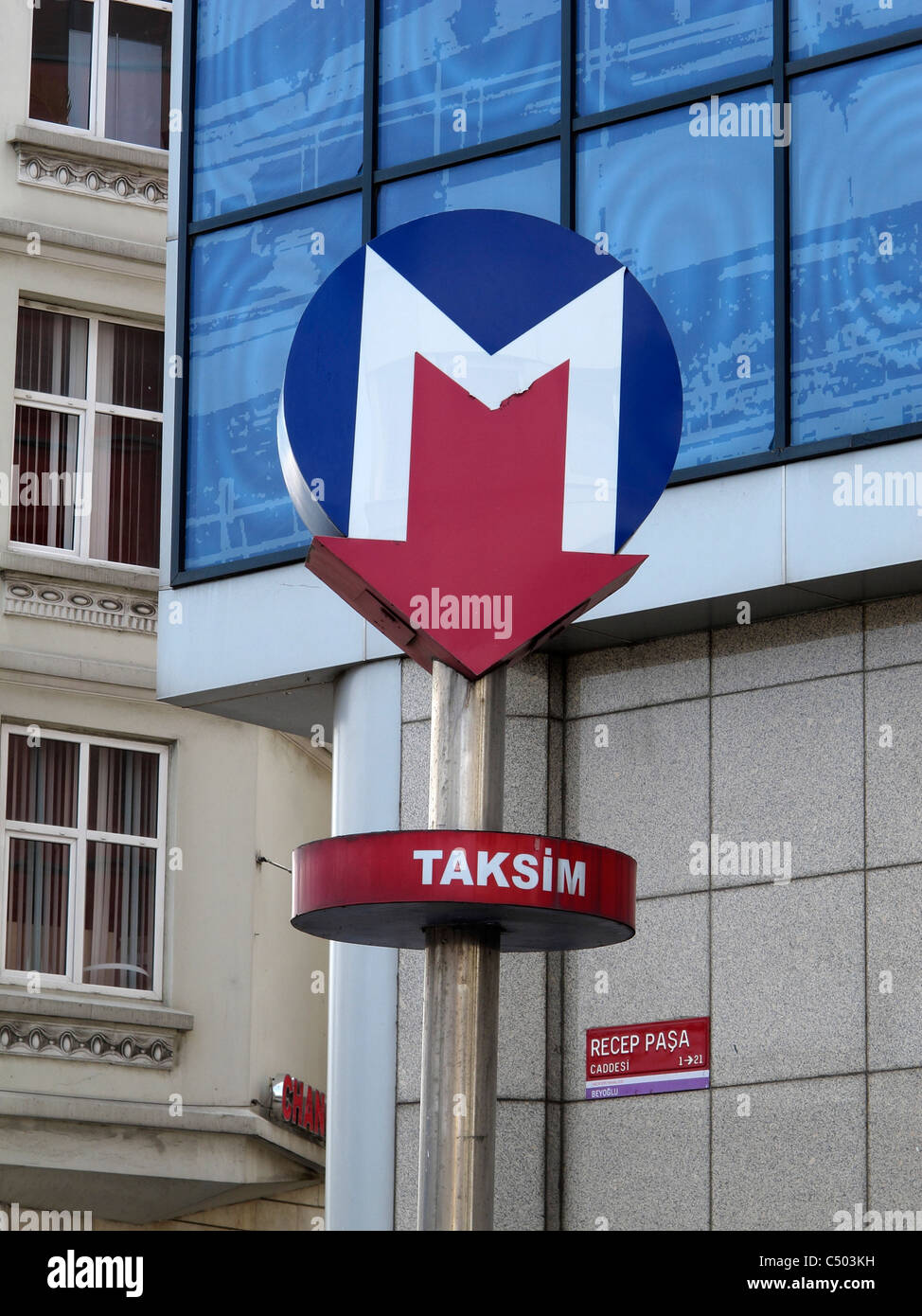 Türkei Istanbul Taksim square u-Bahnstation Stockfoto