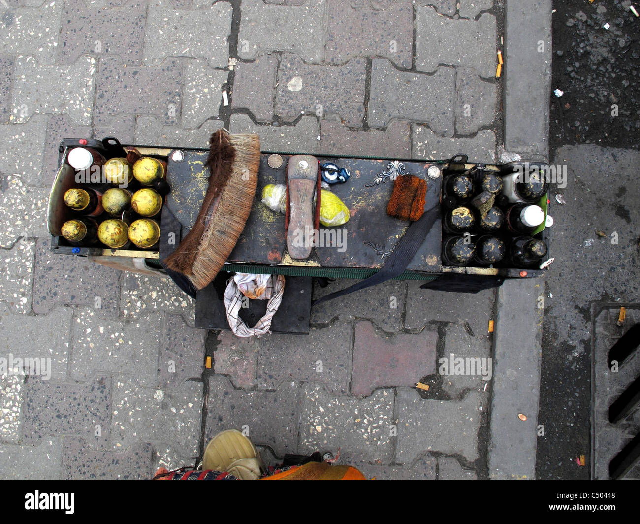 Türkei Istanbul Schuh leuchtendes Anbieter Stockfoto