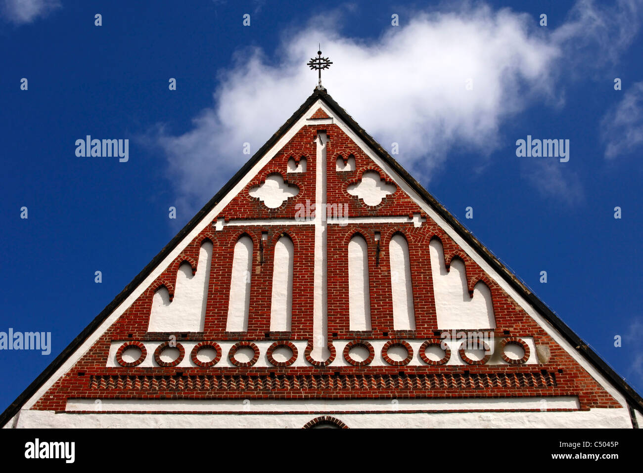 Giebel der St. Maria Kathedrale in Porvoo, Finnland Stockfoto