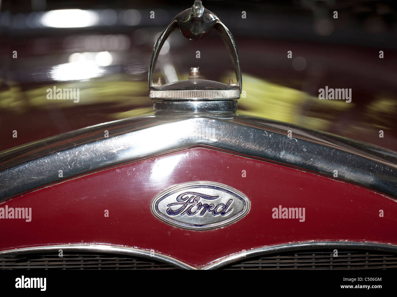 Kühlerfigur einer Furt des 20. Stockfoto