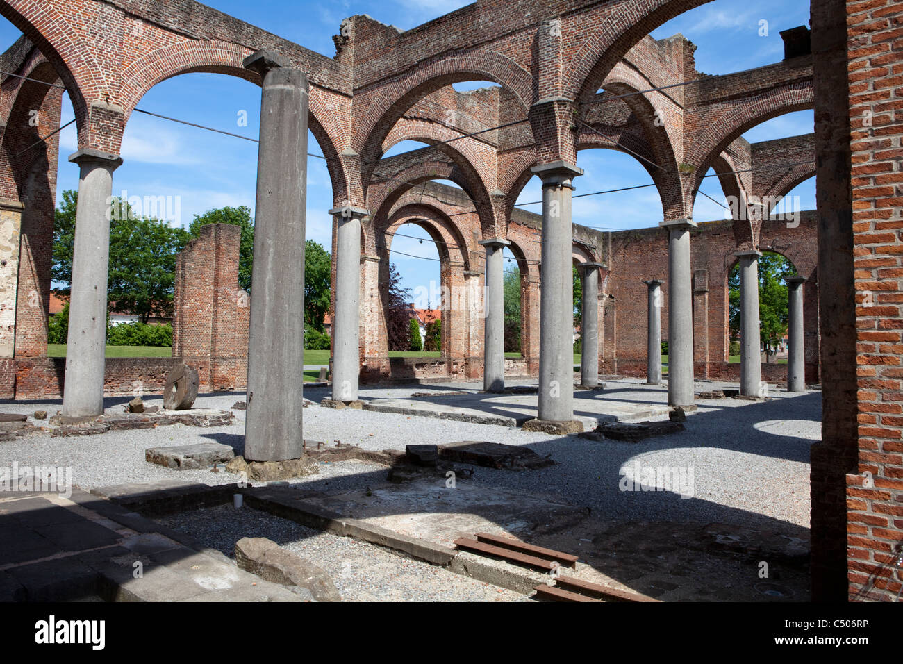 Die ehemalige Maschinenhalle, Le Grand Hornu, Hornu, Hainaut, Wallonien, Belgien, Europa Stockfoto