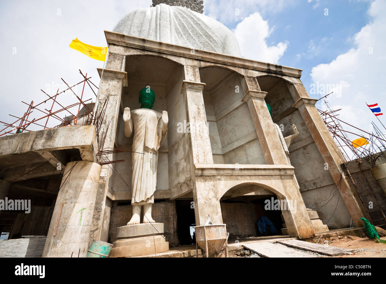 Detail des Aufbaus. Der Big Buddha in Phuket, Thailand. Stockfoto