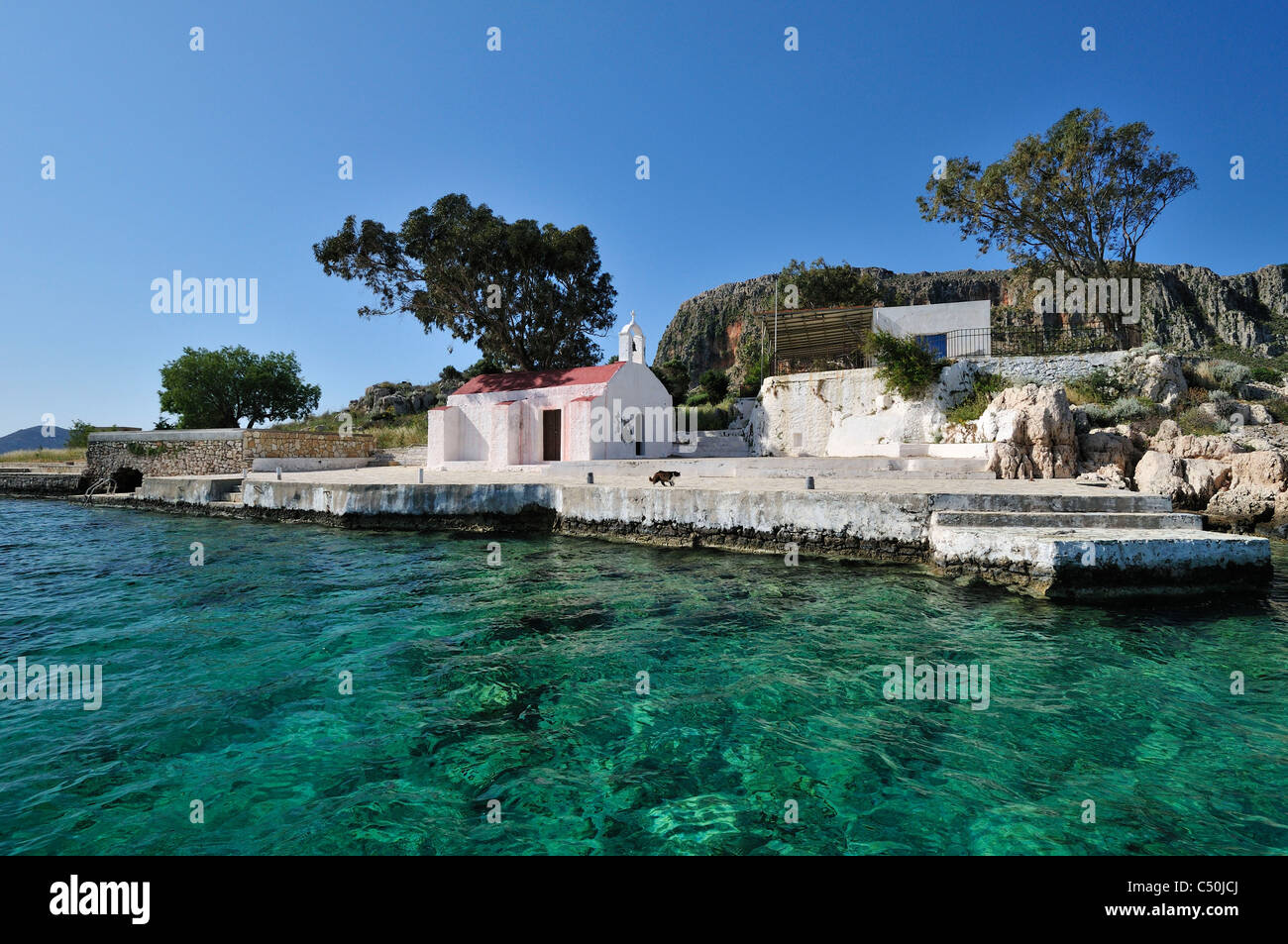 Kastellorizo. Dodekanes-Inseln. Griechenland. Agios Georgios Stockfoto