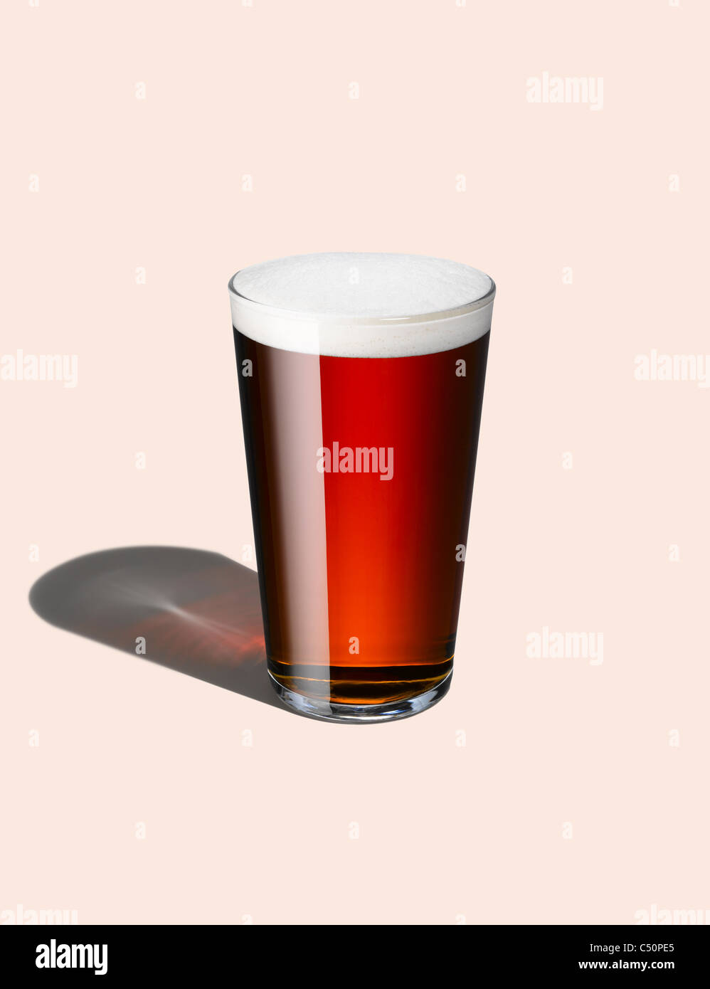 Eine grafische Aufnahme für ein Pint Bier Stockfoto