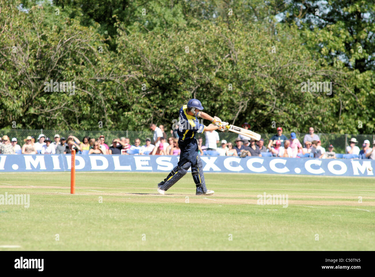 Ian Cockbain T20 20 Cricket Middlesex Panthers Vs Gloucestershire Gladiatoren in Uxbridge Stockfoto