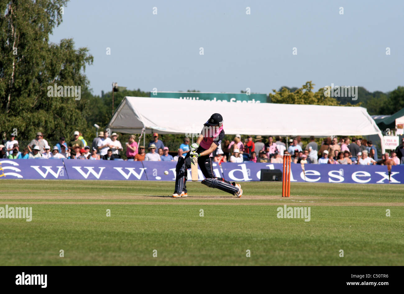 T20 20 Cricket Middlesex Panthers Vs Gloucestershire Gladiatoren in Uxbridge Stockfoto