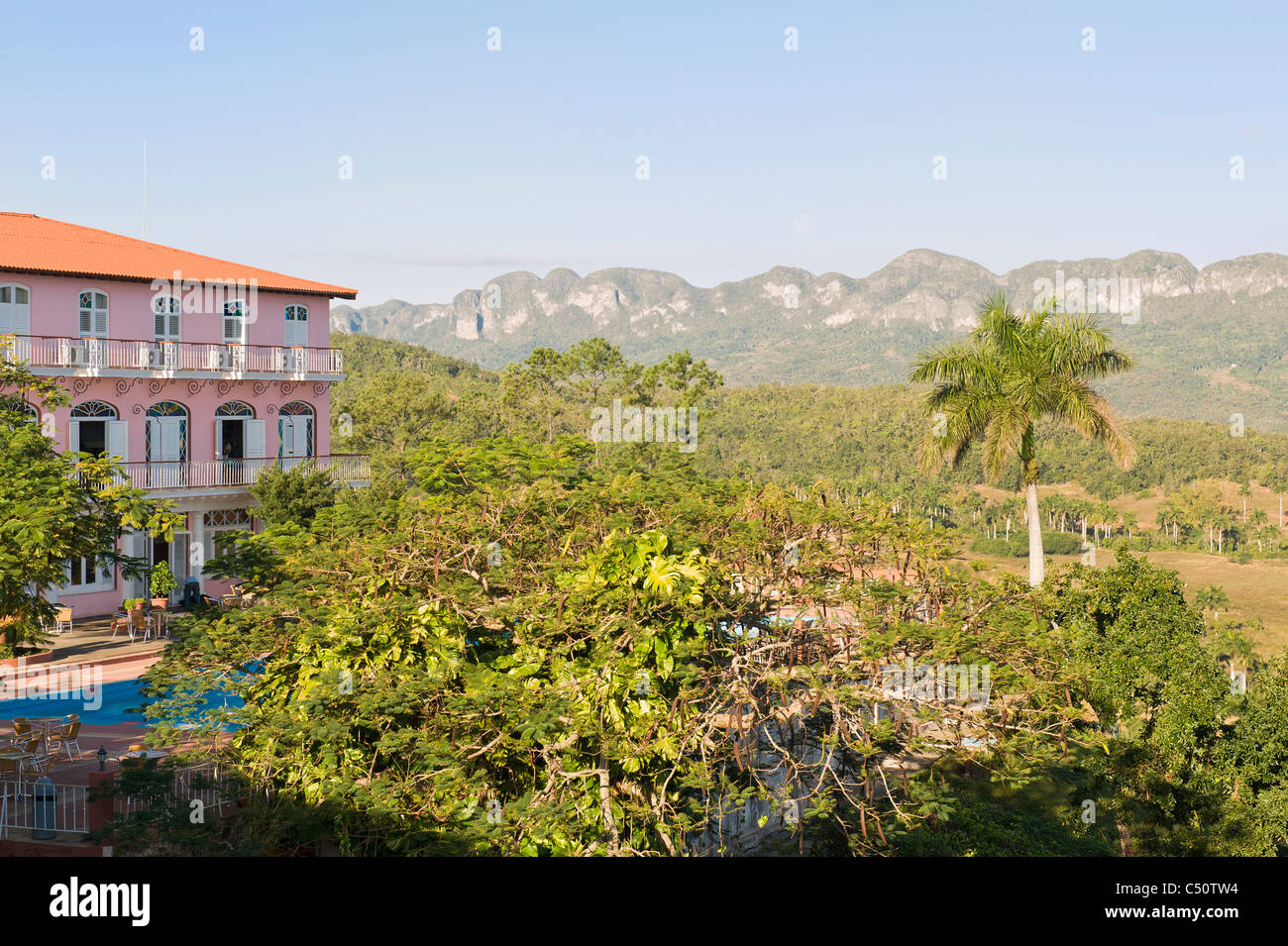 Hotel Los Jazmines, Vinales, Provinz Pinar Del Rio, Kuba Stockfoto