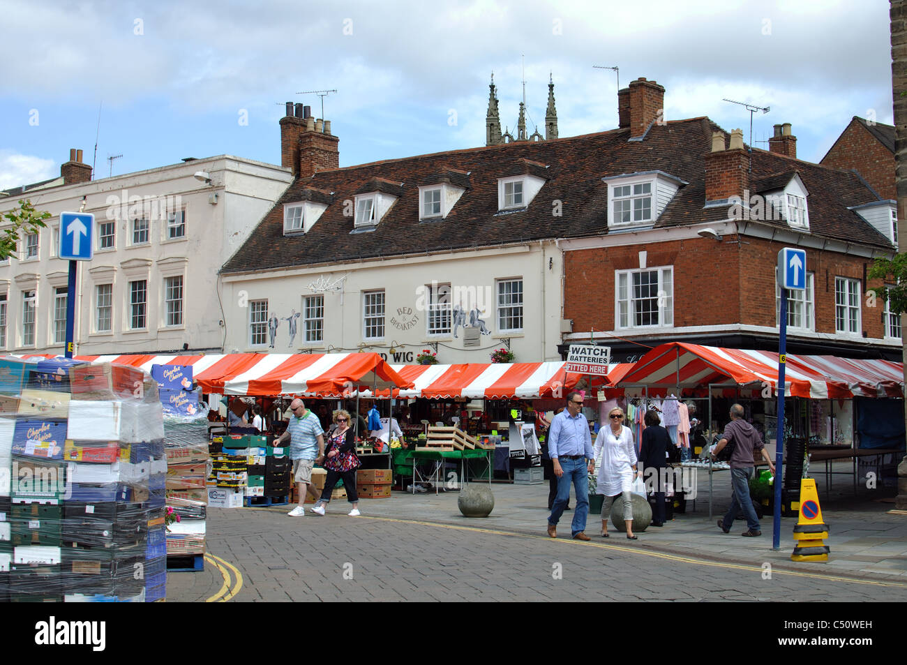 Marktplatz, Warwick, Warwickshire, England, UK Stockfoto
