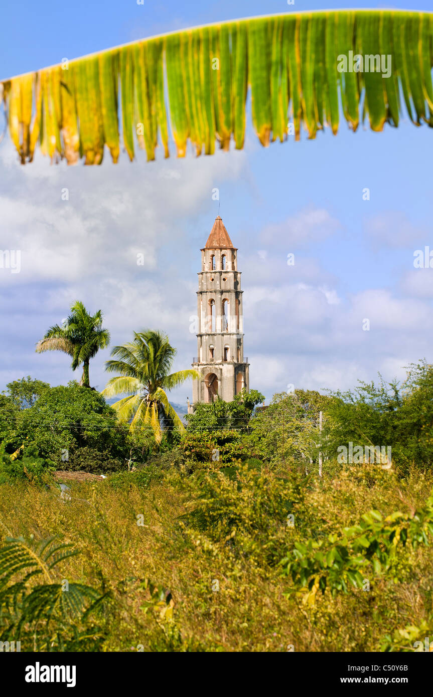 Manaca Iznaga Turm, Valle de Los Ingenios, Tal der Zuckerfabriken, Trinidad, Kuba Stockfoto