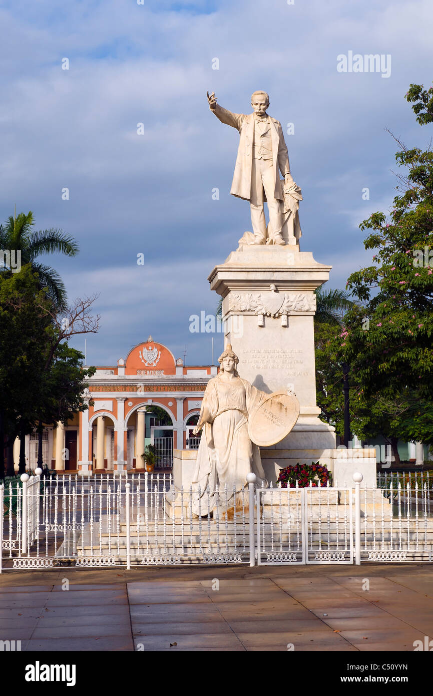 Park und Statue von Jose Marti, Cienfuegos, Kuba Stockfoto