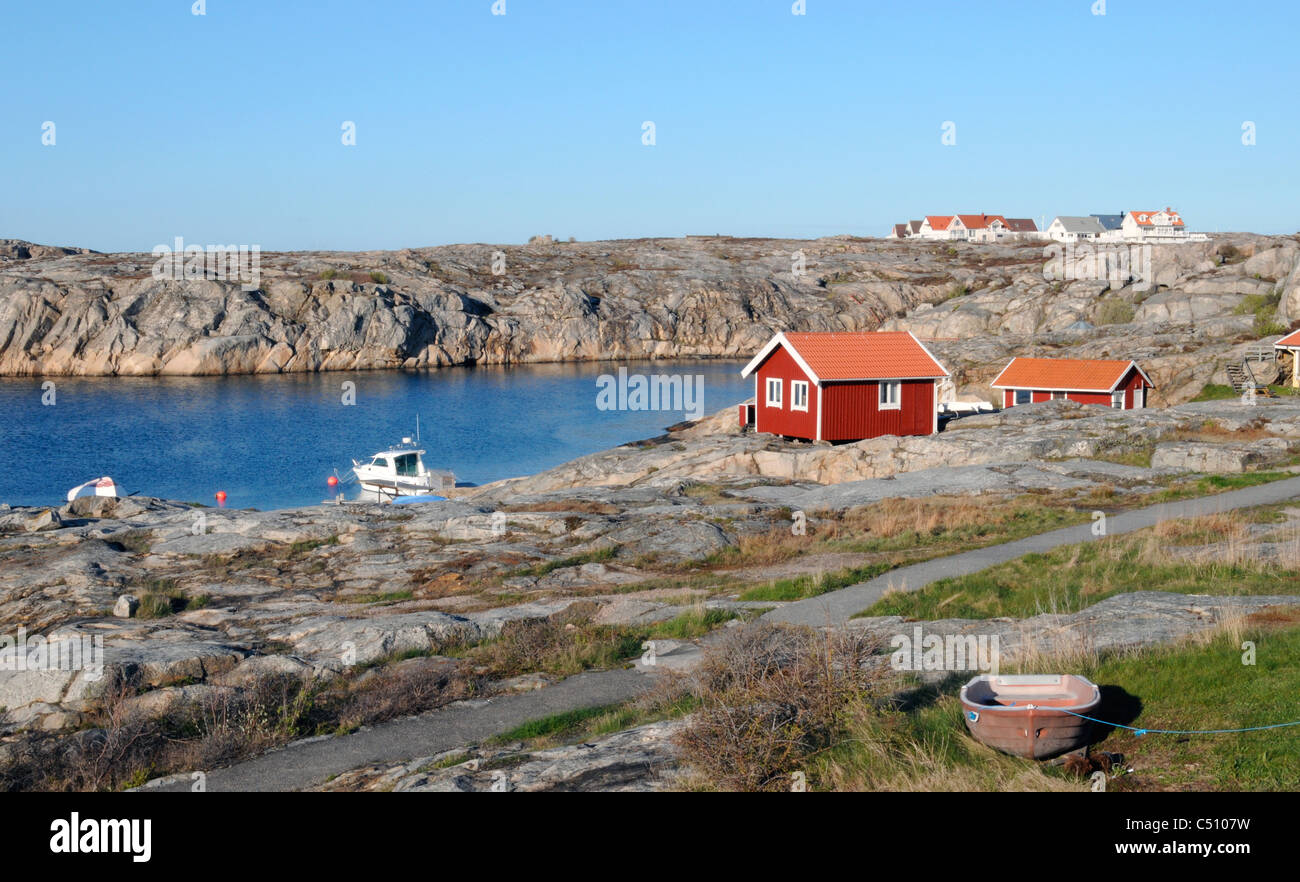 Malerische Küste in der Nähe von Smogen (Smögen) in Süd-West-Schweden Stockfoto