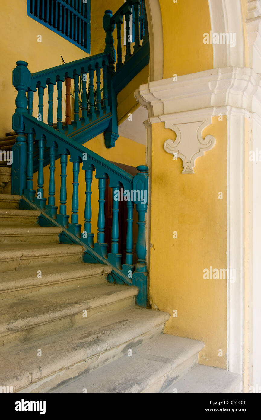 Casa De La Obra Pia, Treppen, alte Stadt Havanna, Stockfoto