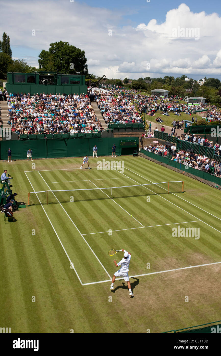 Hof 18, The Wimbledon Tennis Championships, All England Club, London Vorort von Wimbledon. Vereinigte Kingdom.Photo:Jeff Gilbert Stockfoto