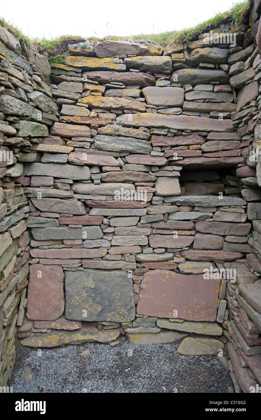 Jarlshof prähistorische Eisenzeit archäologische Stätte West Voe, Shetland-Inseln. SCO 7410. Stockfoto