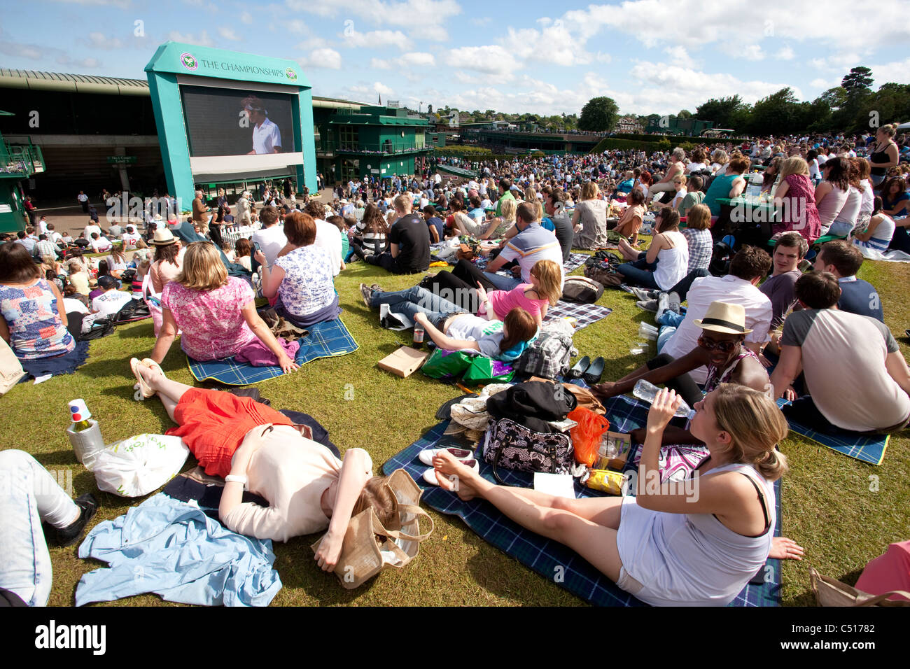 Die Wimbledon Tennis Championships 2011 All England Club im Londoner Stadtteil Wimbledon. Vereinigte Kingdom.Photo:Jeff Gilbert Stockfoto