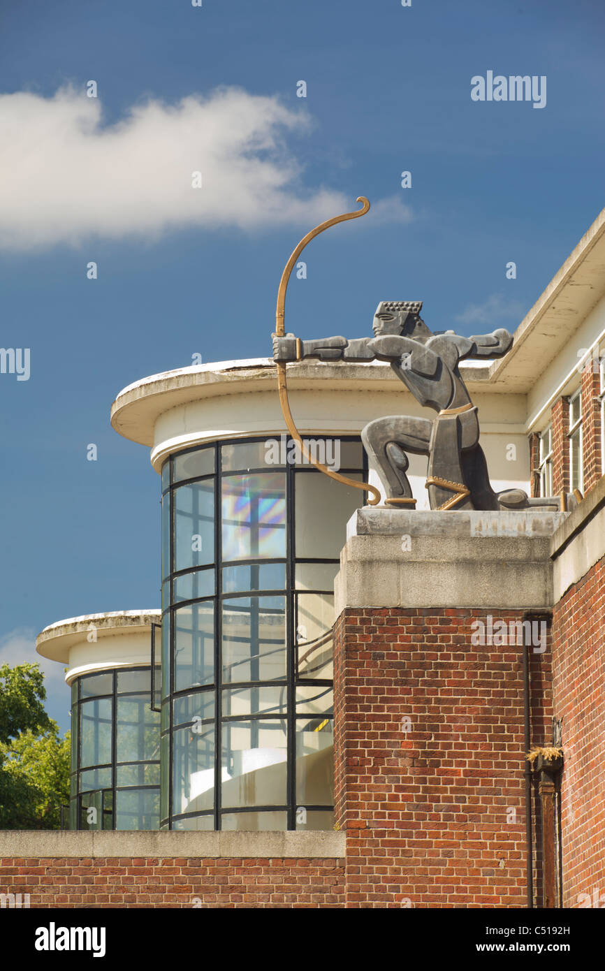 Art-Deco-Archer East Finchley u-Bahnstation Stockfoto