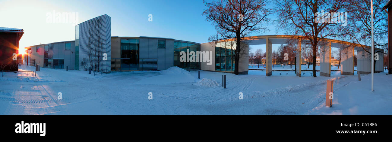 Panorama-Finnland Rauma-Stadtbibliothek Stockfoto