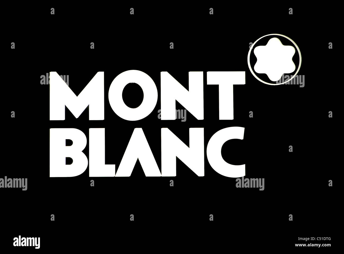 Montblanc logo Stockfoto