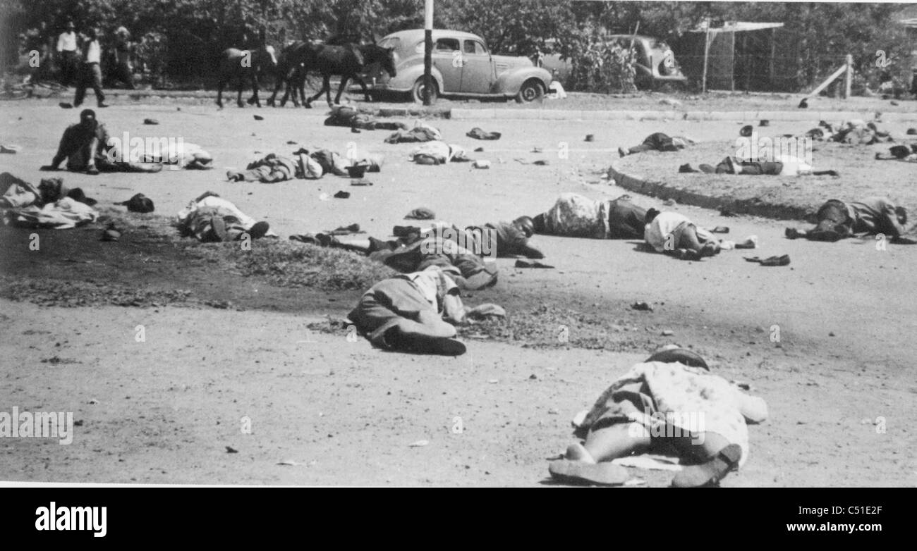 Massaker von SHARPEVILLE 21. März 1960 in Provinz Transvaal, Südafrika Stockfoto