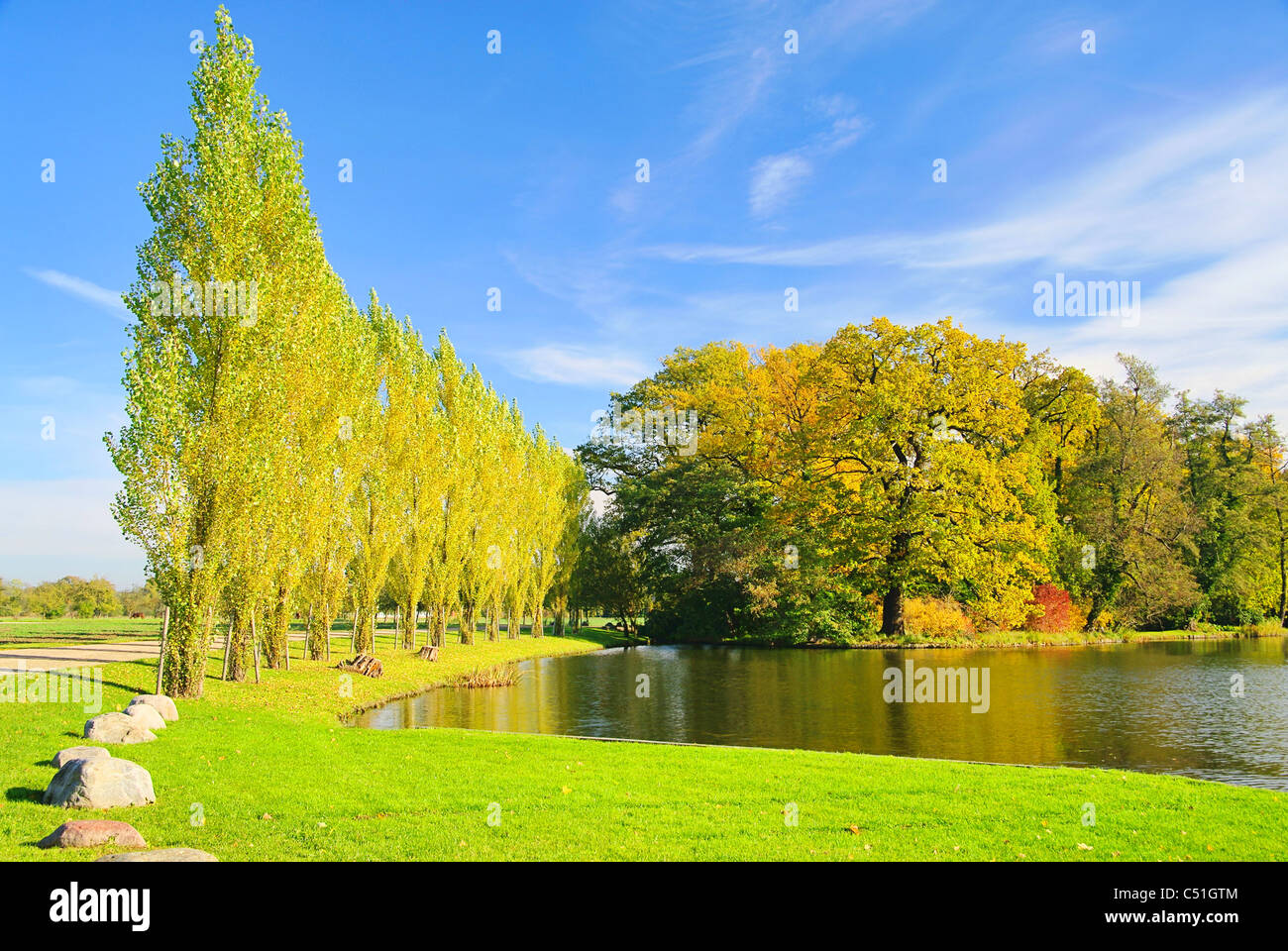 Woerlitzer Park sehen - englischen Garten Wörlitz See 16 Stockfoto