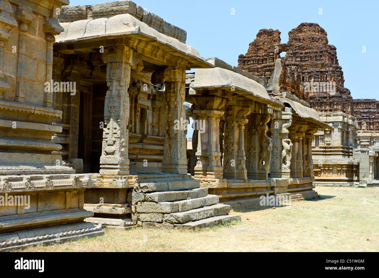 Vitthala-Tempel in Hampi, Karnataka, Indien. Stockfoto