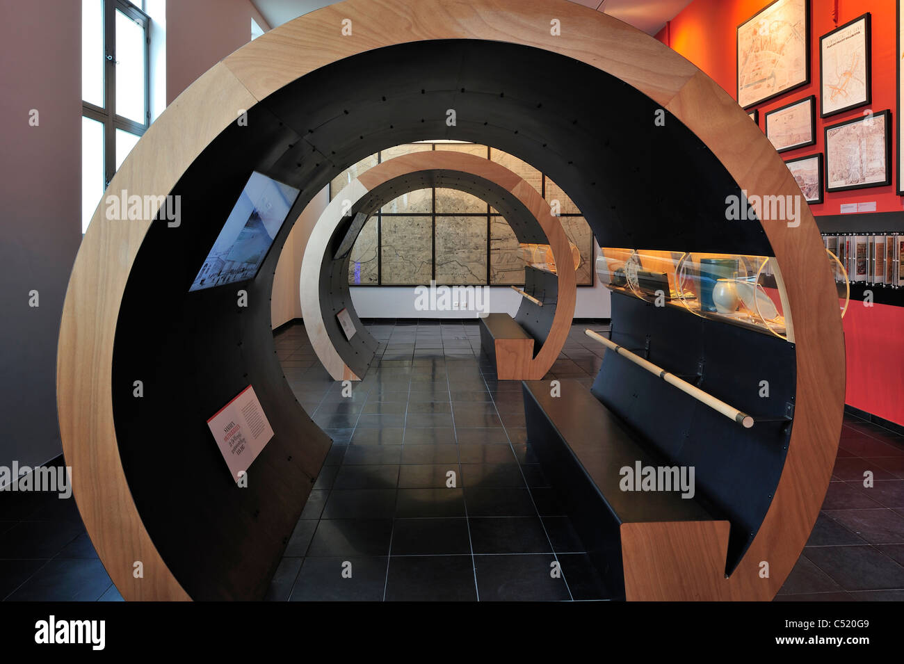 Zimmer über Industrialisierung am STAM, Stadtmuseum Gent, Belgien Stockfoto