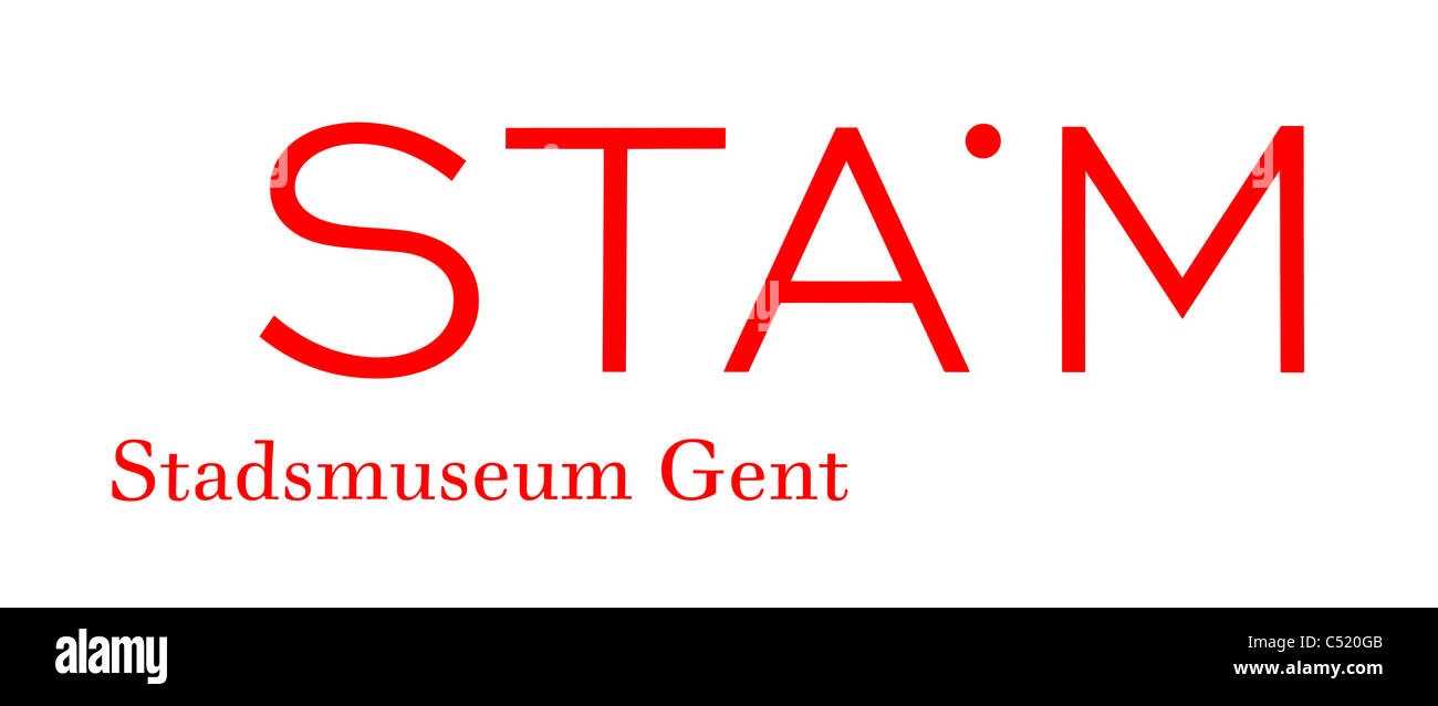 Logo der STAM, Stadtmuseum Gent, Belgien Stockfoto