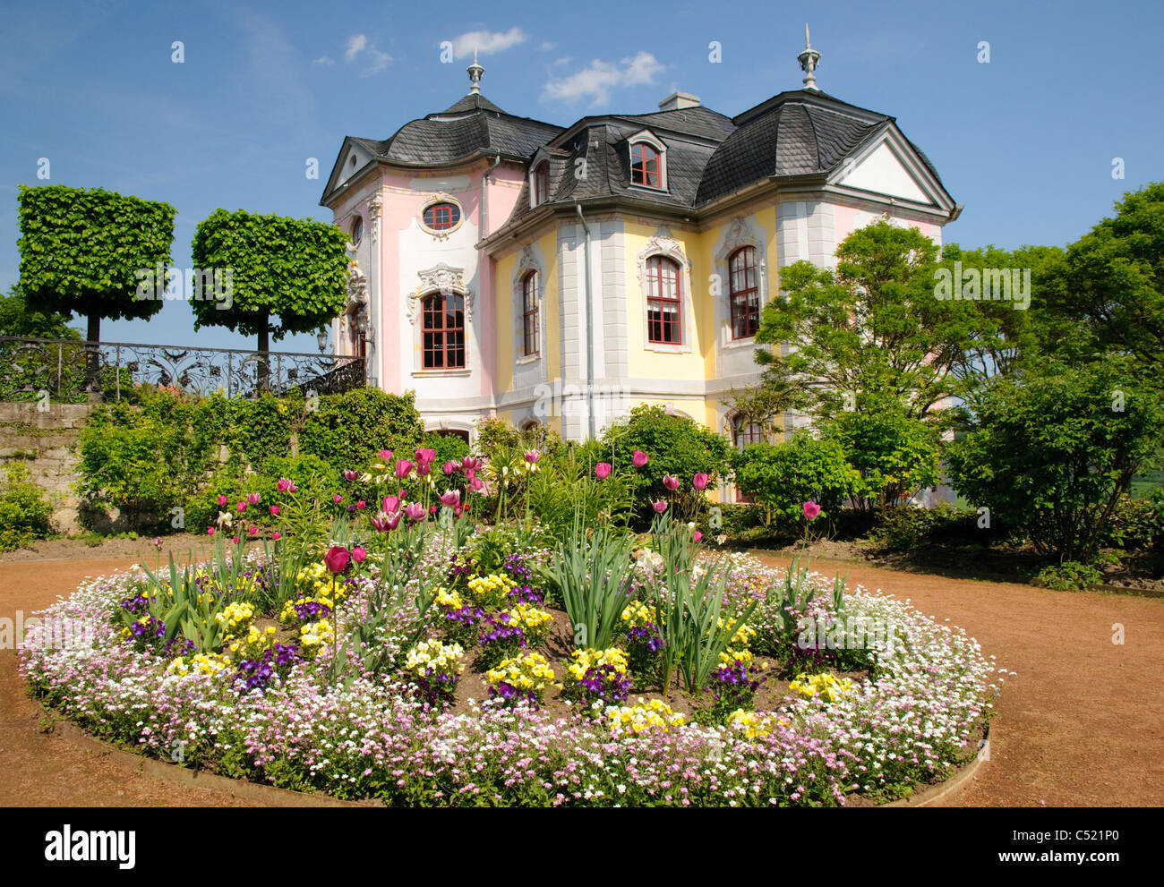 Rokoko-Schloss Palast, Schlössern Dornburg, Dornburg, Thüringen, Deutschland, Europa Stockfoto
