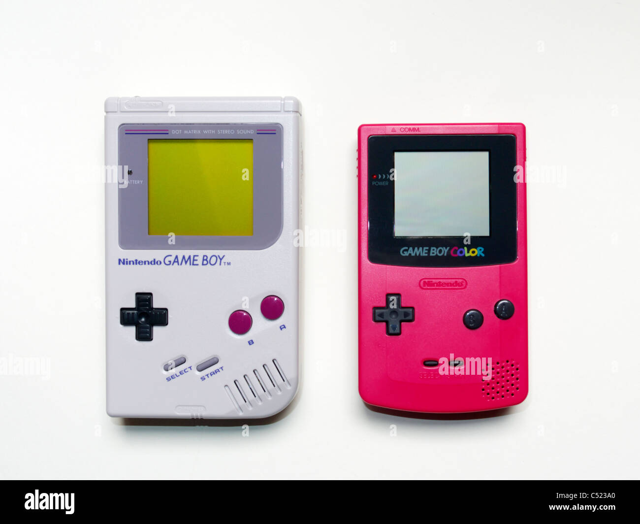 Nintendo Game Boy und Game Boy Color Stockfoto