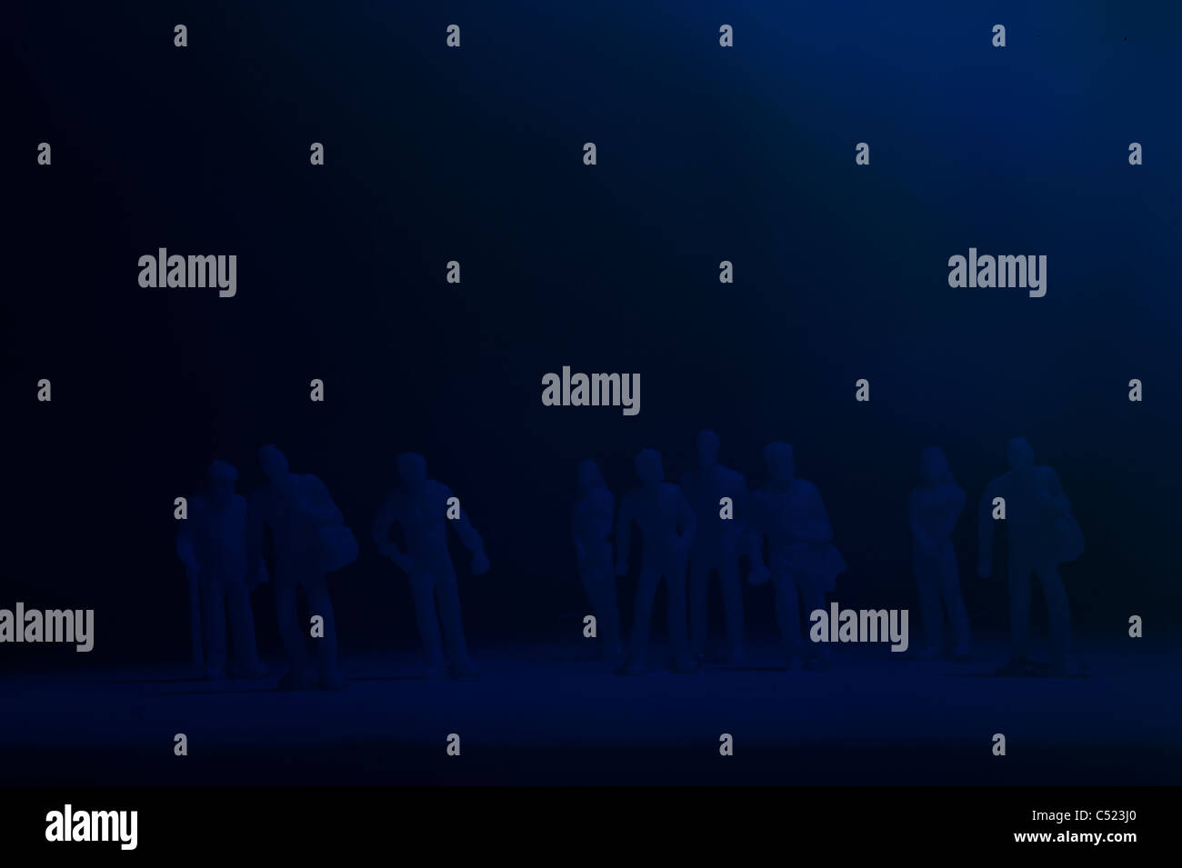 Lichtmalerei der verlorenen Seelen im Studio. Stockfoto