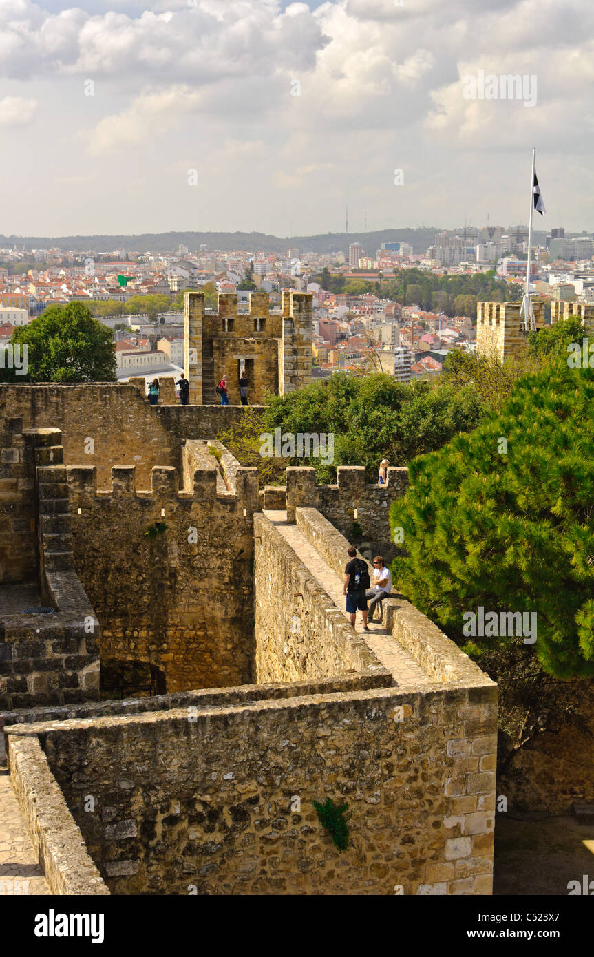 Castelo de Sao Jorge - Lissabon, Portugal Stockfoto