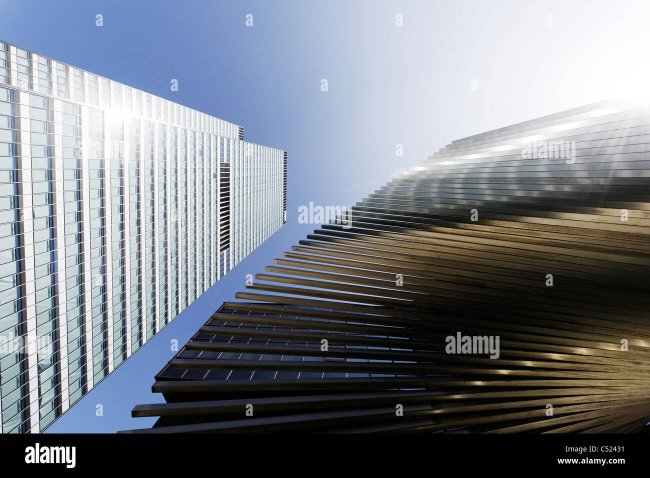 DZ Bank Tower, SELMI-Stadt Wolkenkratzer, 142 Meter hoch, kreative, urban, Platz der Republik, Frankfurt Am Main, Hessen, Deutschland Stockfoto