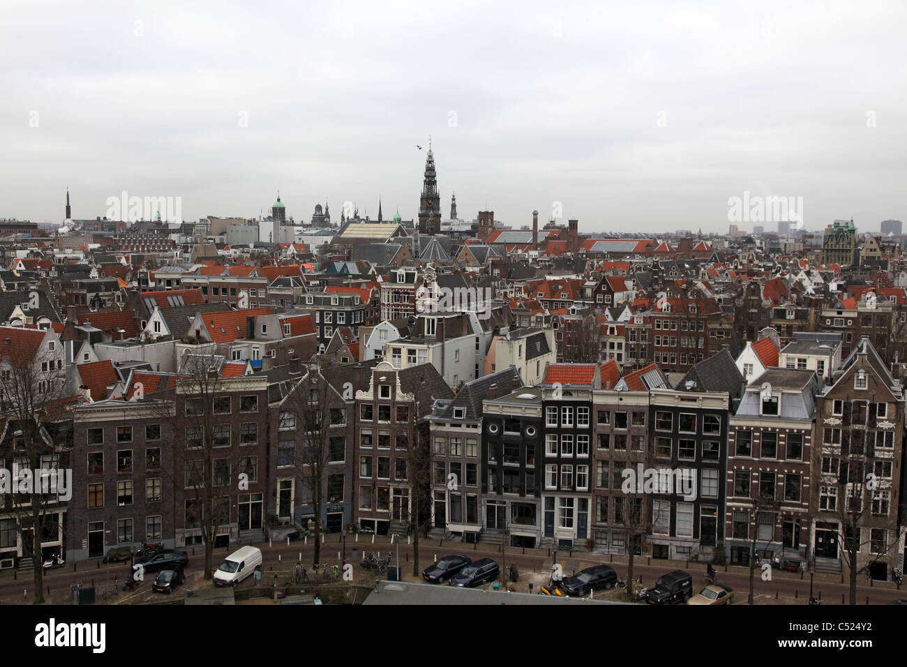 Ansicht von Amsterdam vom Dach des Amrath Hotel Stockfoto