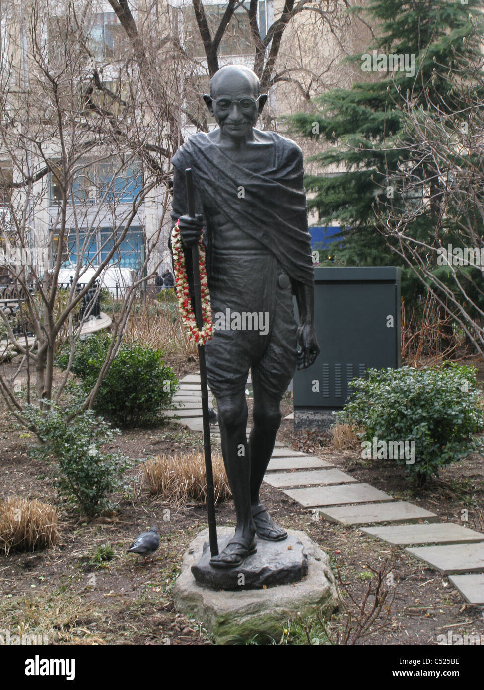 Mahatma Gandhi-Statue in Union Square Park NYC Stockfoto